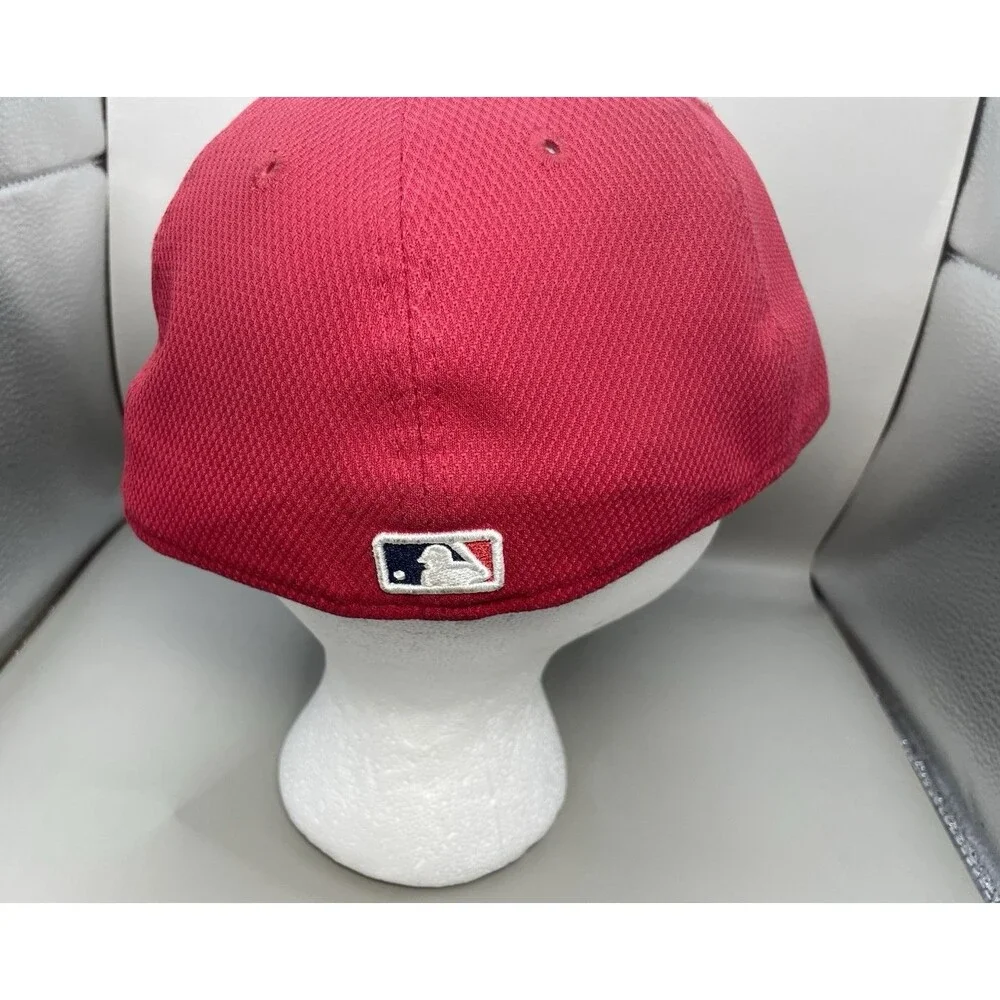 New Era 59FIFTY Los Angeles AngelsFitted Cap Hat 7 1/4 Red Diamond Woven MLB